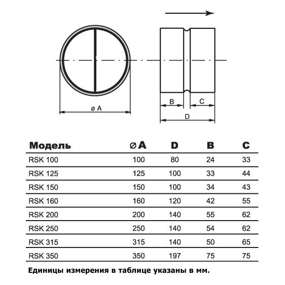 RSK-250 клапан обратный (RU)