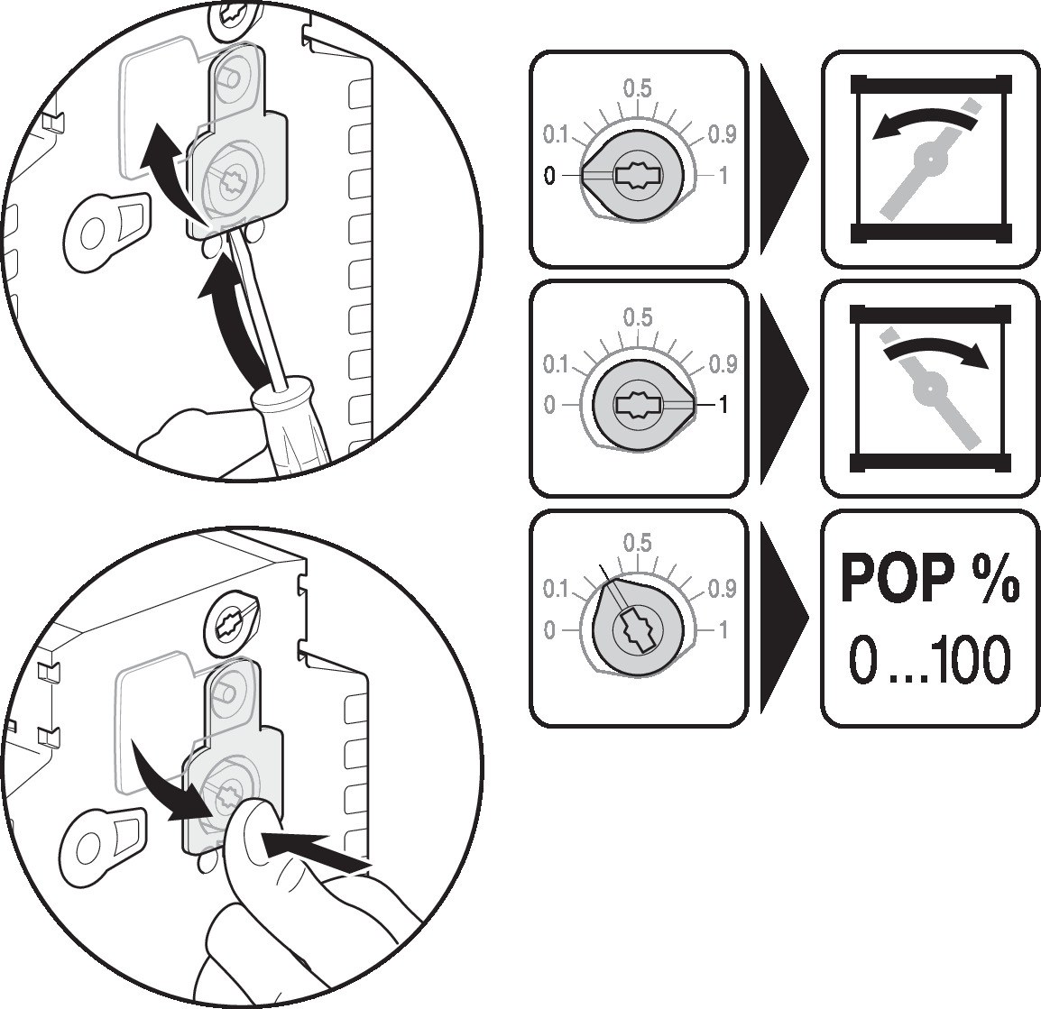 Габаритный чертёж Belimo NKQ24A-SR